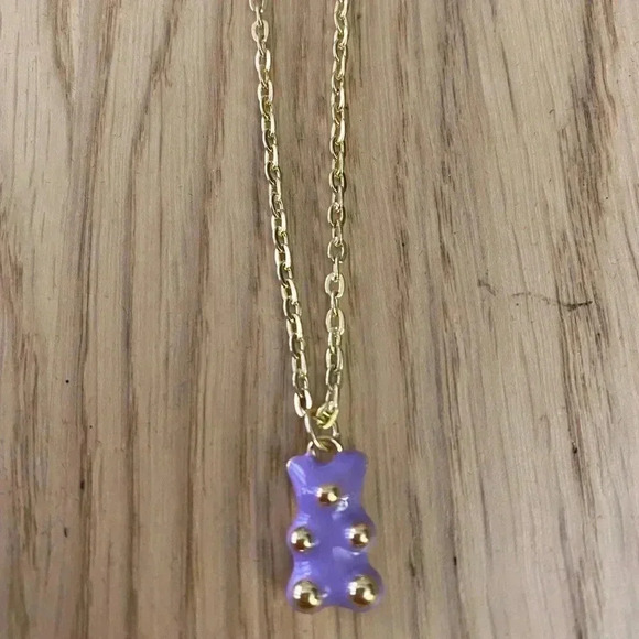 🆕Stitching Necklace Fashion Purple Bear Multi-layer🆕 - Picture 5 of 6